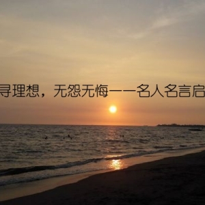 追寻理想，无怨无悔——名人名言启示