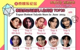 2024年泰娱乐论坛新闻人物六月榜TOP20中国网友互动热度最高泰星