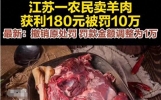 江苏农民帮癌症患者卖羊肉被罚10万，最终罚款降至1万元